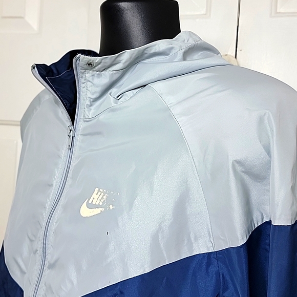 Nike Blue Zippered Hoodie Vintage Size XXL - Picture 3 of 10